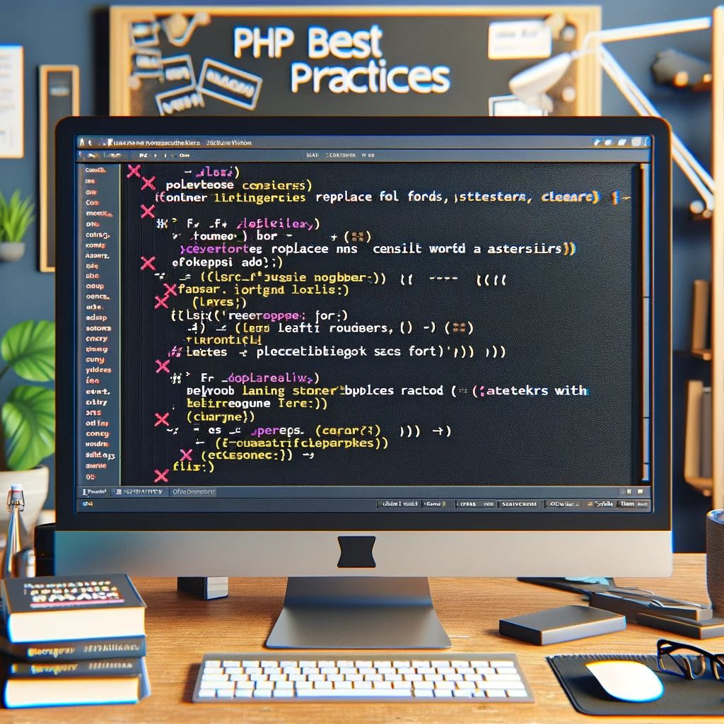 An image depicting a computer screen with a PHP code editor open.