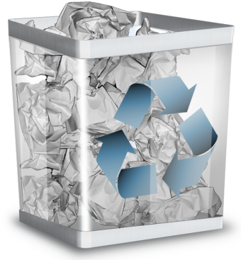 Transparent Full Recycle Bin