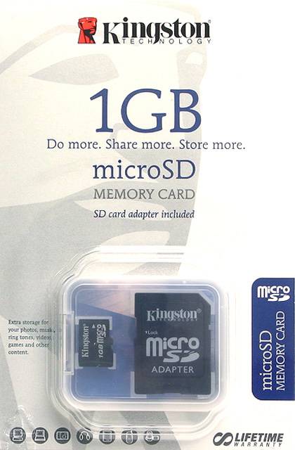 Kingston 1GB Micro SD Memory Card