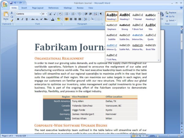 Microsoft Word 2007