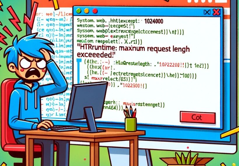 System.Web.HttpException: Maximum request length exceeded.