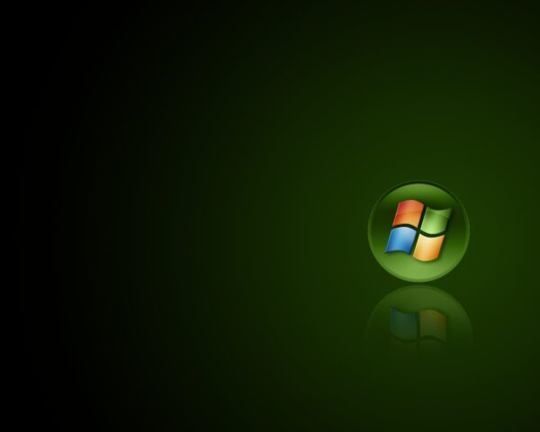Windows Vista Cyan Glow Wallpaper