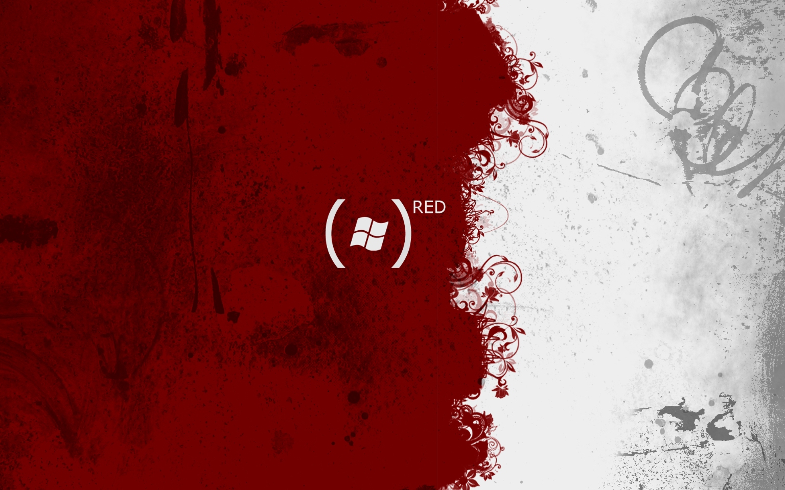 Windows Vista Floral Red Wallpaper