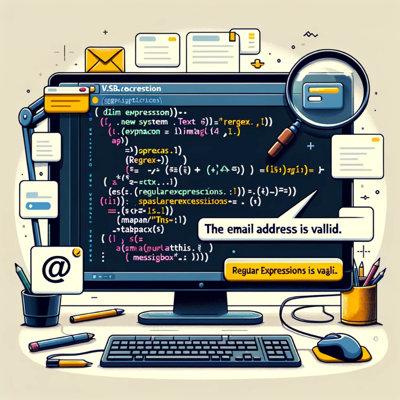 Validate email addresses using VB.NET