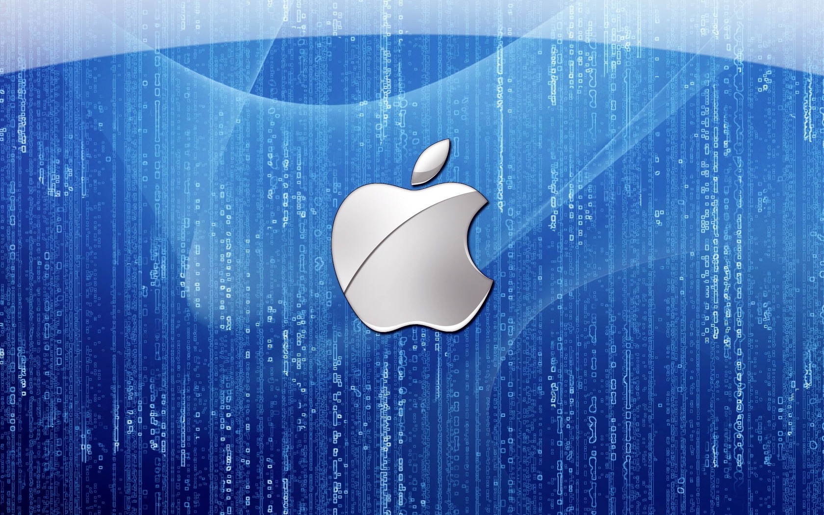 Blue Apple Matrix Wallpaper
